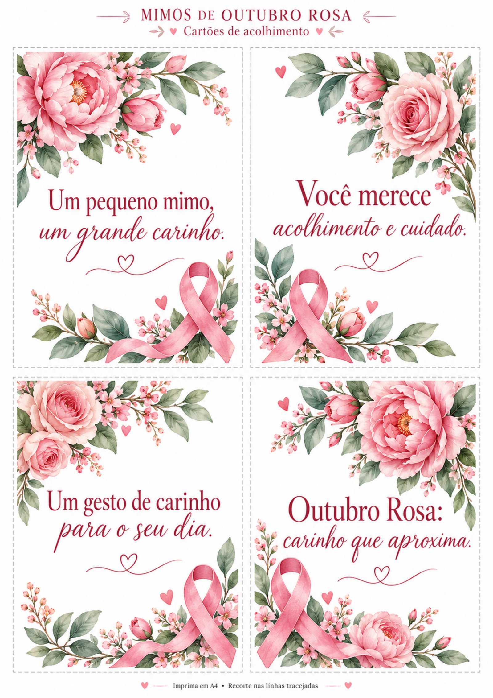 Cartões de acolhimento